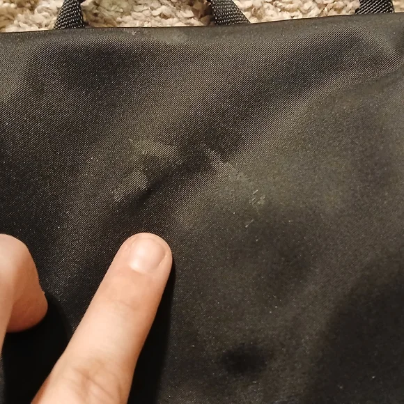 Kate Spade Vintage Black Nylon Backpack Canvas Leather Trim Gold Hardware - Picture 4 of 10